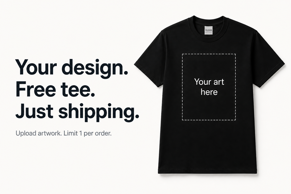 Tees4Free — your design, free tee, just shipping